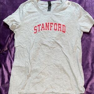 Gray Stanford T-Shirt with Red Lettering (Women’s S)